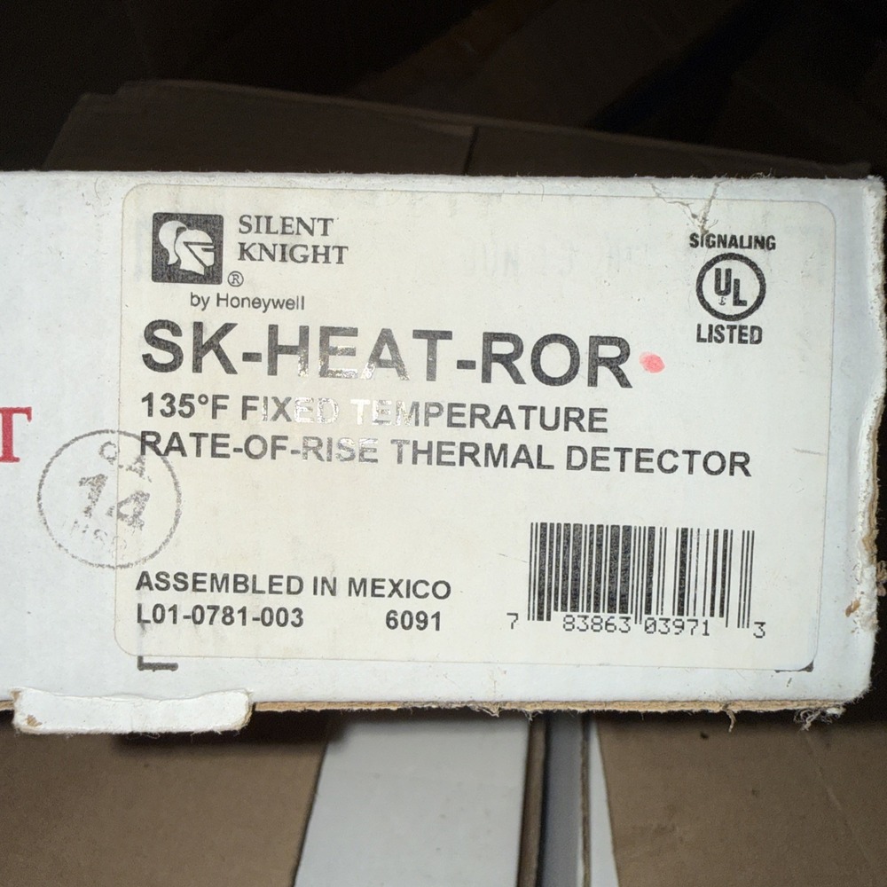 Honeywell, Silent Knight, SK-HEAT-ROR, 135 Fixed Temp ROR Detector, NEW, Qty 1